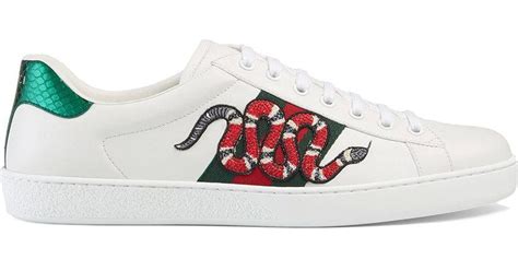 gucci mens snake shoes|gucci ace embroidered snake.